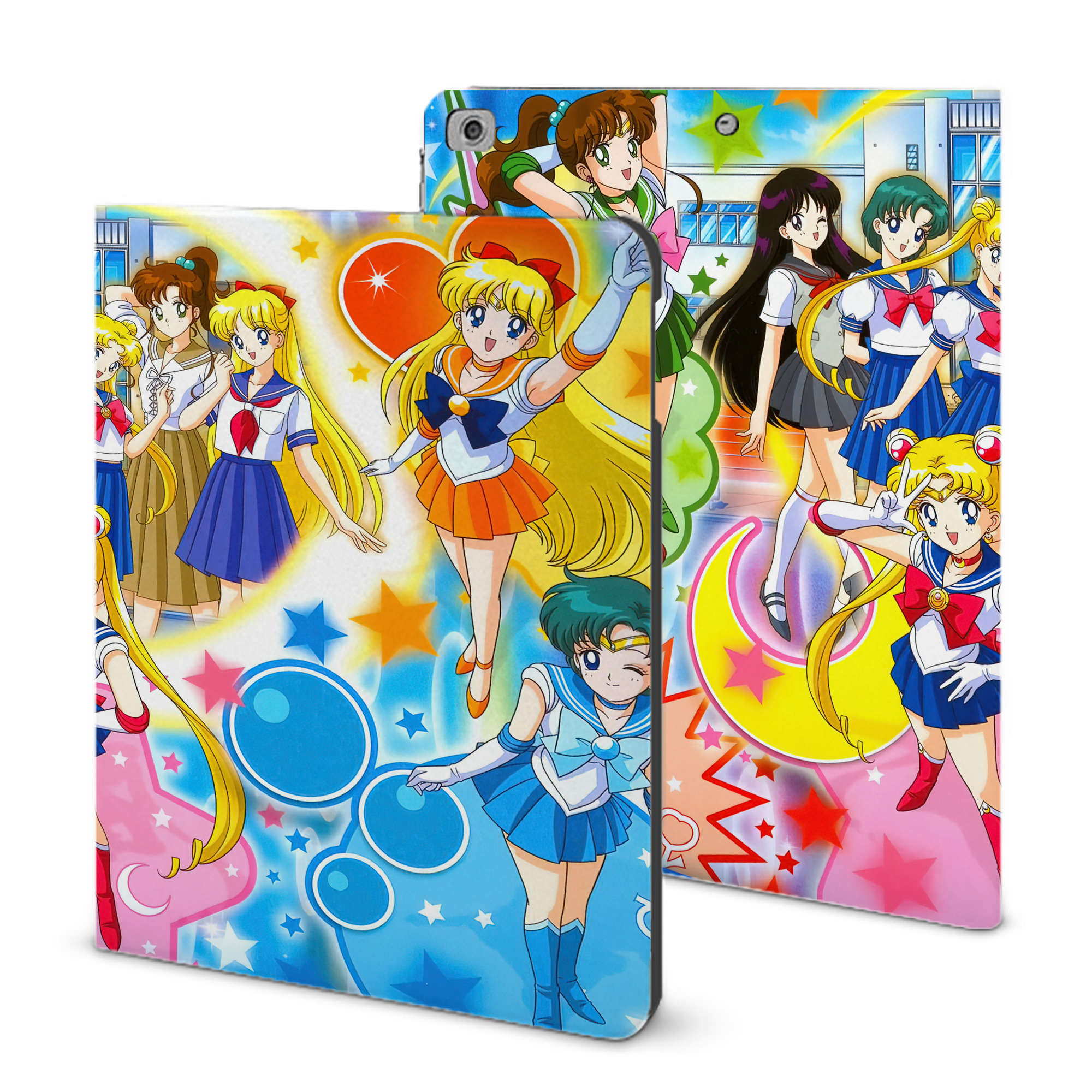 （画像用） 美少女戦士セーラームーン Sailor Moon IPad ケース ブック型 PUレザー TPU 耐衝撃 軽量 薄型 ペン収納なし 全面保護 IPad 各モデル対応